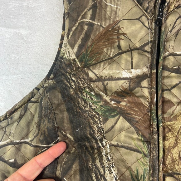 Realtree Vest Mens Large Camo Full Zip Hunting Outdoors Insulated Puffer - Picture 10 of 11